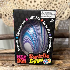 SCHYLLING Nee Doh Purple and Blue Swirlie Egg Squishy Stress Ball